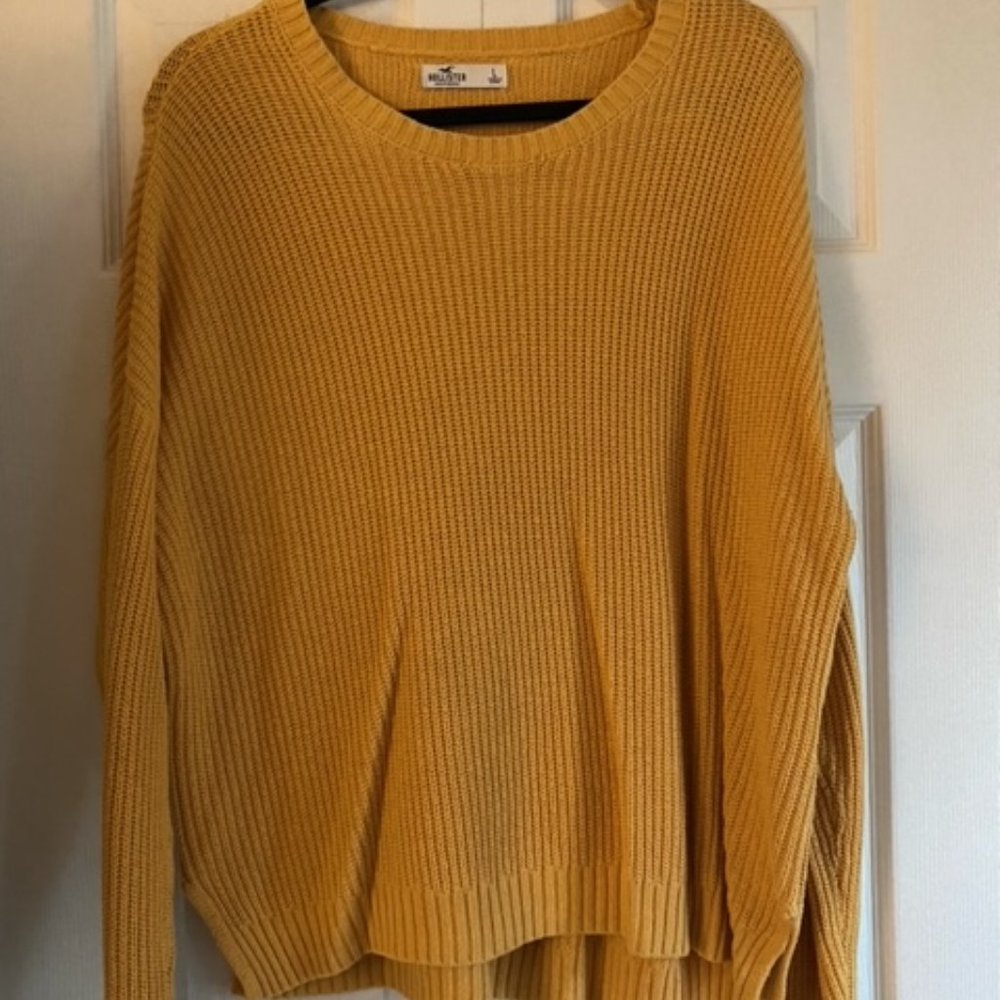 Hollister Mustard Oversized Knitted Sweater